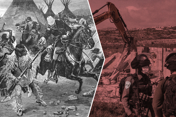 The last settler colonial state committing genocide under the auspices of the first settler colonial state